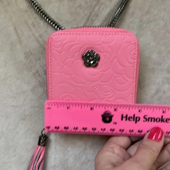 Pink *Camellia* Mini WOC DIY Tassel Card Case Wallet Necklace Chain NEW DIY - Picture 15 of 16